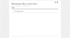 Desktop Screenshot of preferredsolutionsinc.com